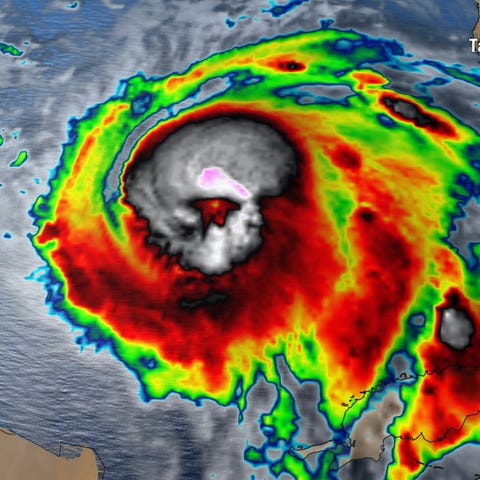 Image of skull in early Oct. 9, 2018, radar view...
