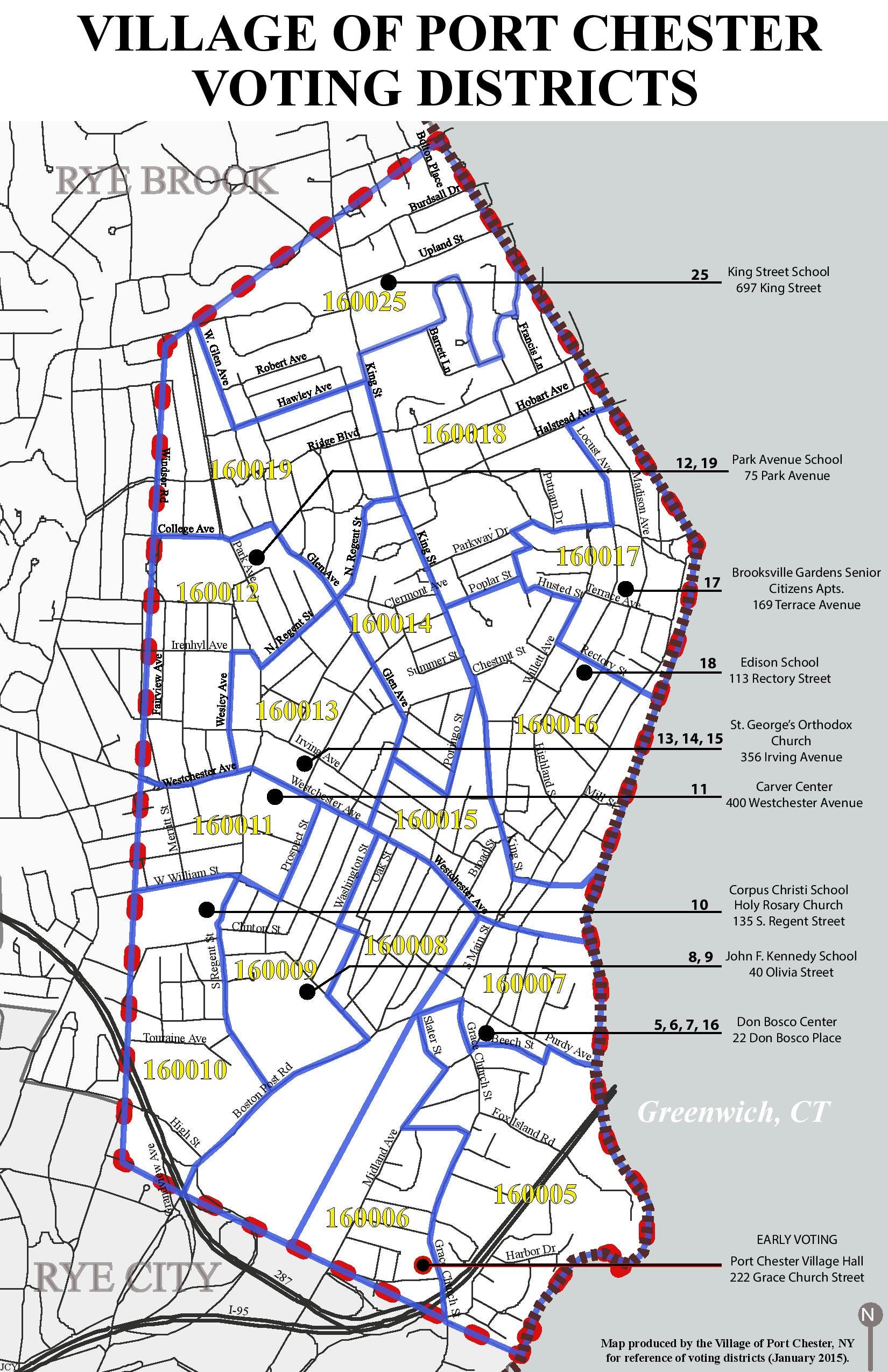 Port Chester referendum vote Polling times and locations