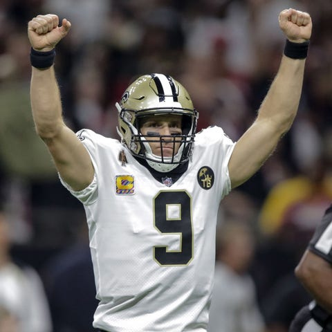 Saints QB Drew Brees became the NFL's all-time...