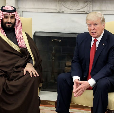 Saudi Crown Prince Mohammed bin Salman and...