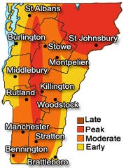 Vermont Fall Foliage Map