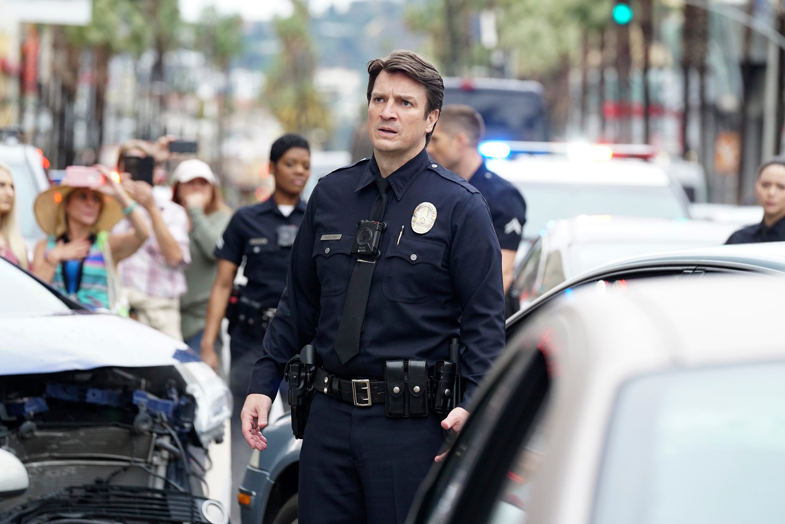 Nathan Fillion on "The Rookie."