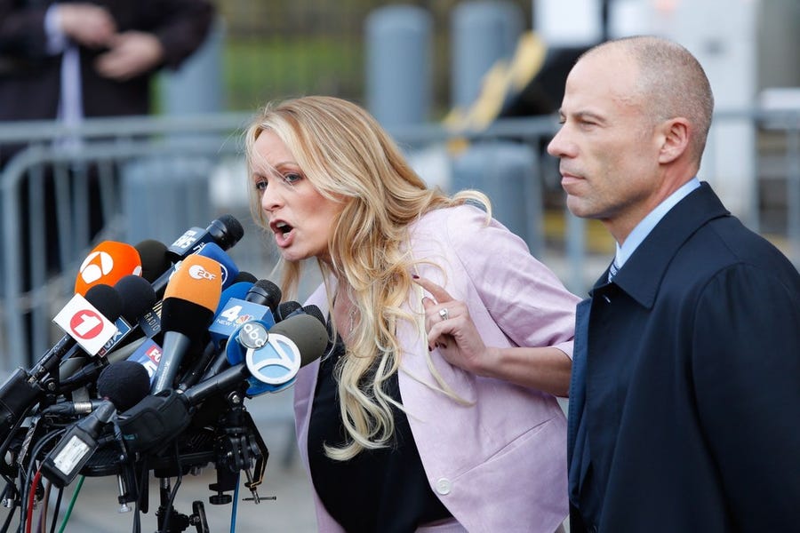 Stormy Daniels and Michael Avenatti, New York, N.Y., April 16, 2018
