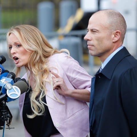 Stormy Daniels and Michael Avenatti, New York,...