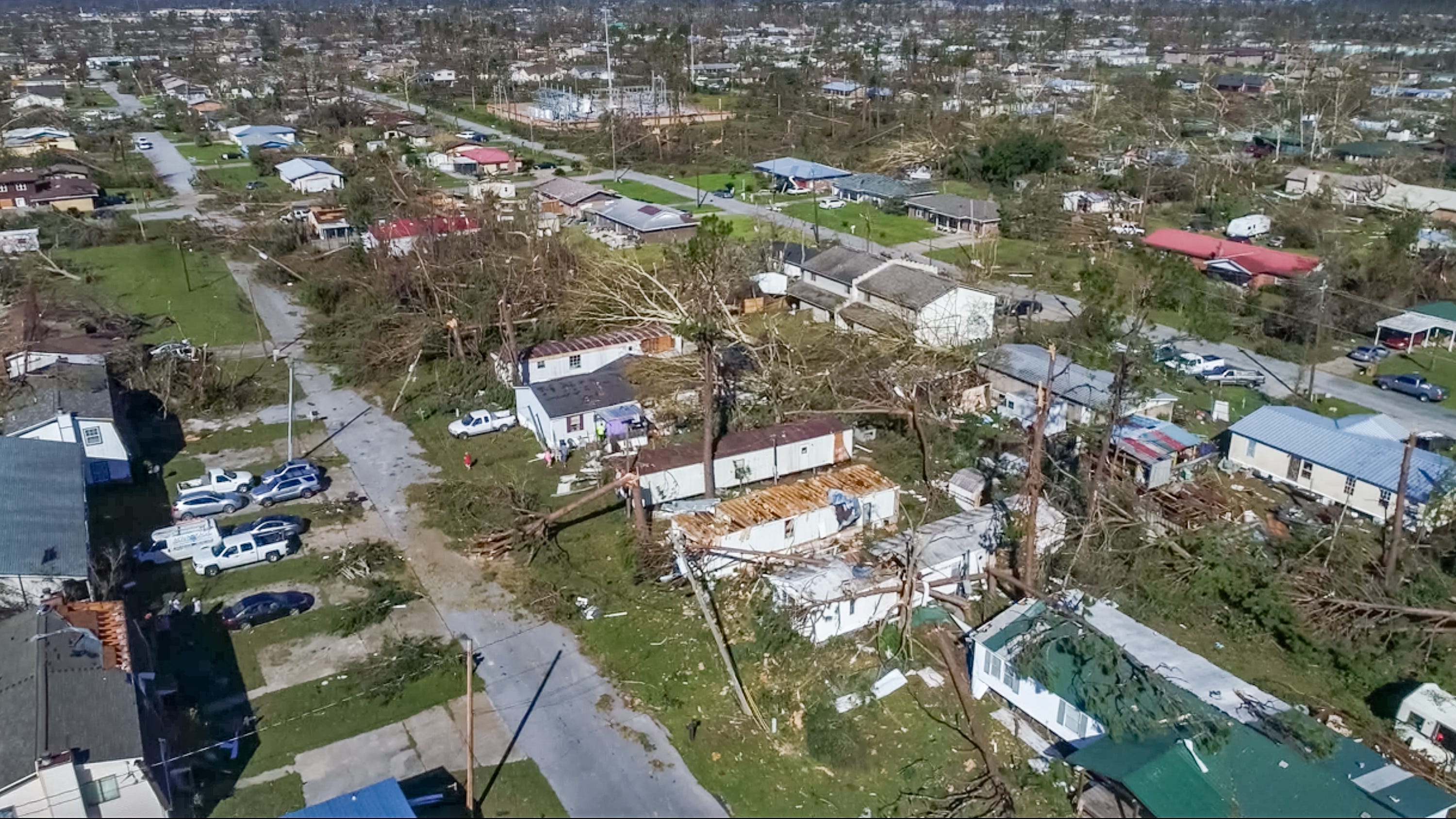 Drone photos of damage caused by Hurricane Michael in Panama City, Fla.