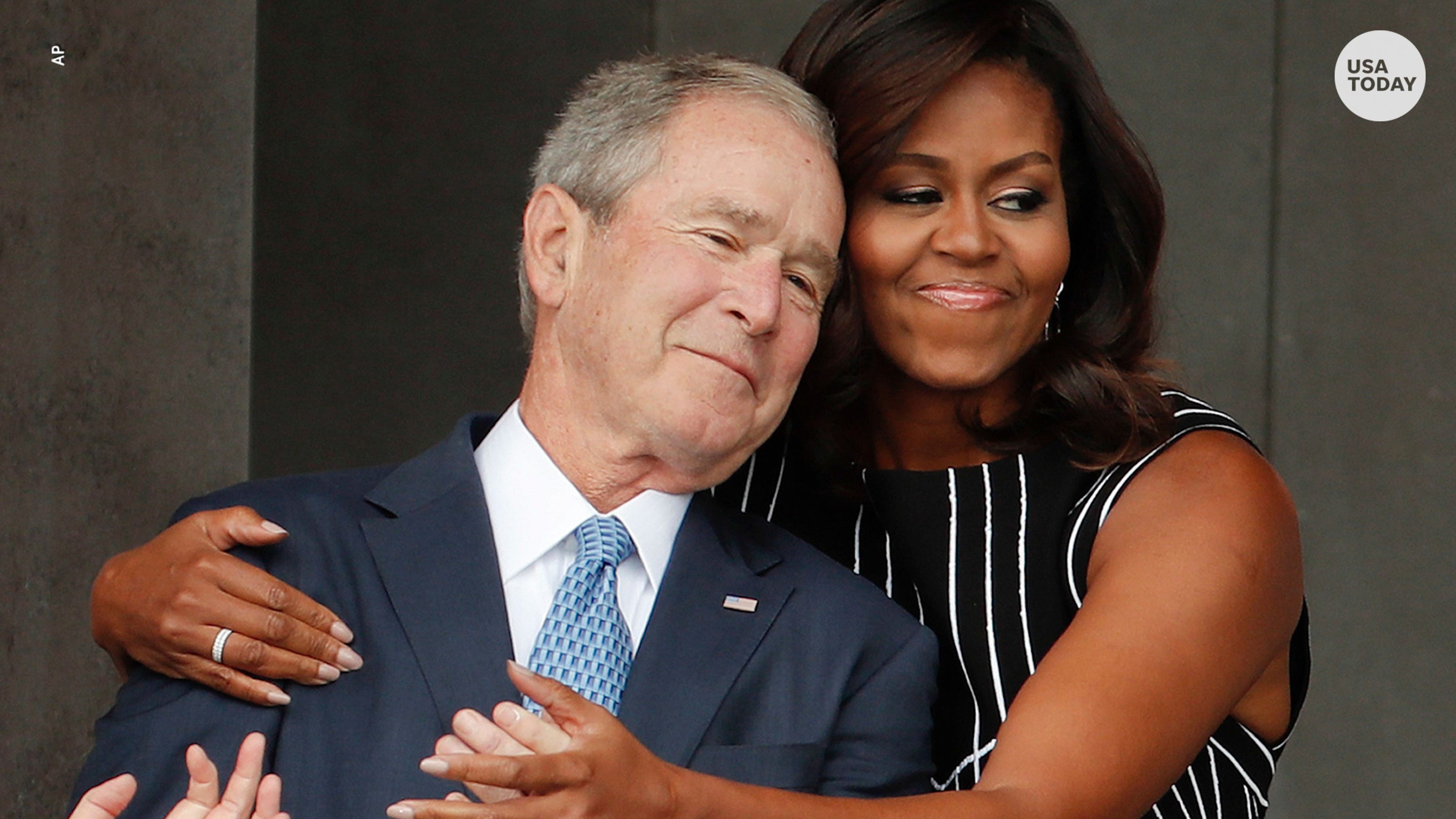 Michelle Obama and George W. Bush's friendship through the years