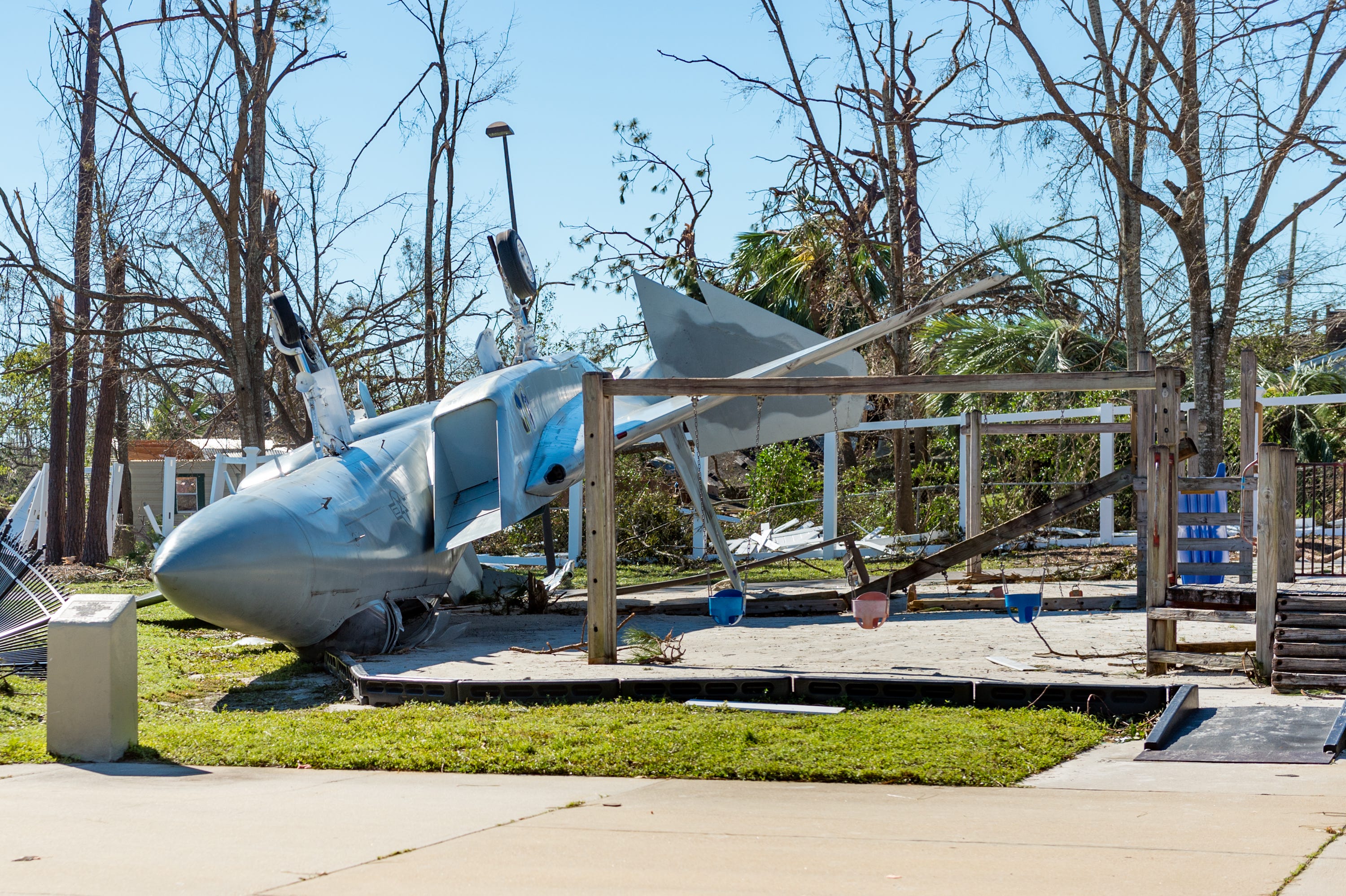 Damage caused by Hurricane Michael in Panama City, Fla.