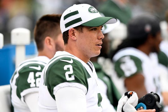 New York Jets kicker Jason Myers (2) broke the team record for amount of field goals made in a game, hitting seven field goals for the day. The Jets defeat the Indianapolis Colts 42-34 in Week 6 on Sunday, Oct. 14, 2018, in East Rutherford.