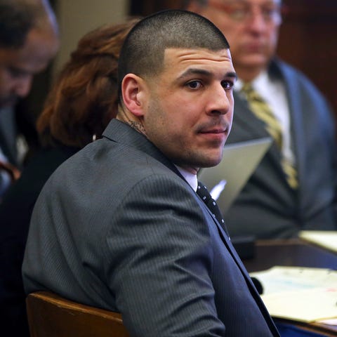 Aaron Hernandez played three years with the New...