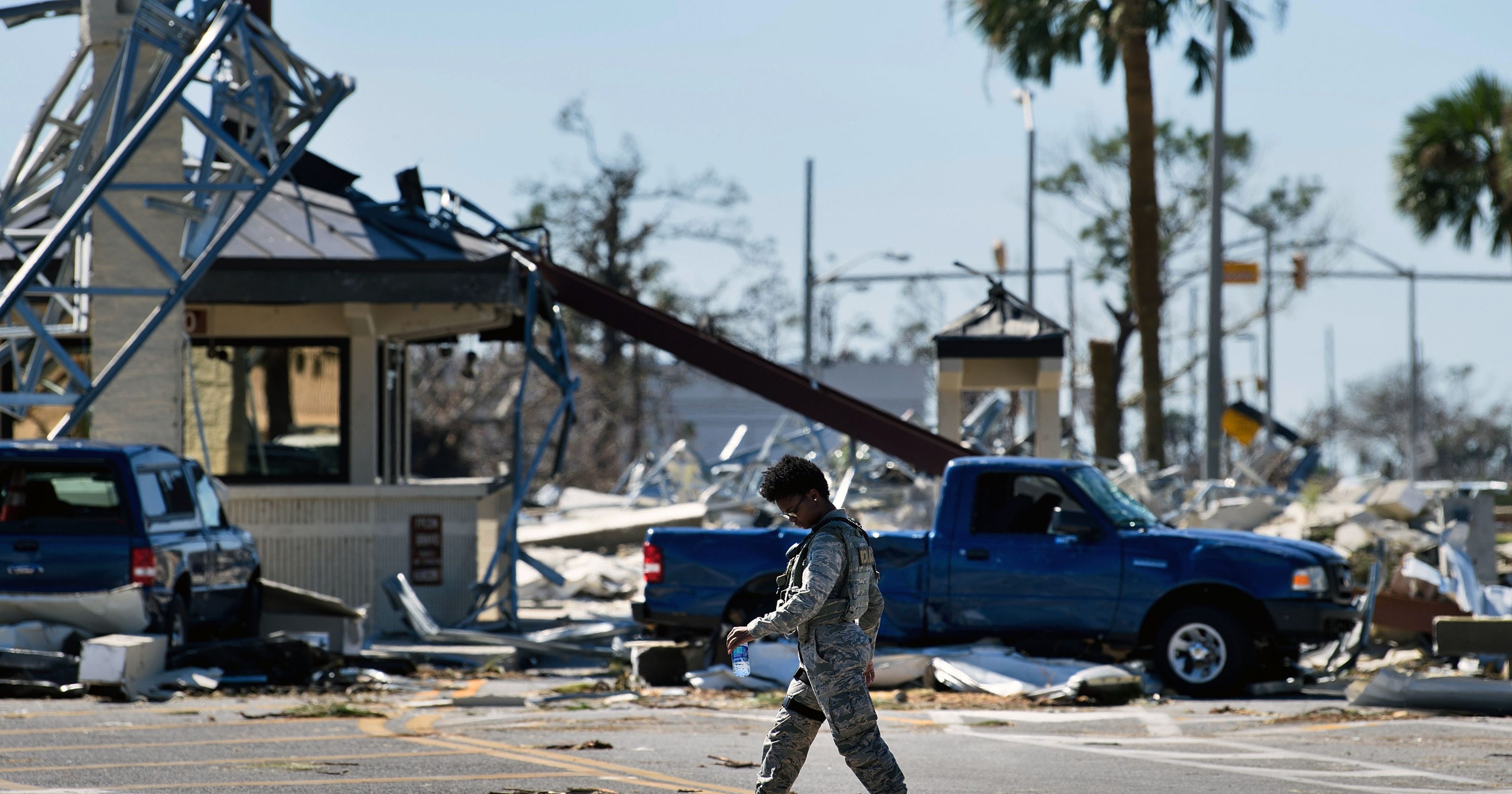 See Tyndal AFB damage after Hurricane Michael