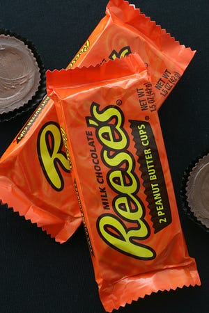 Reese's Peanut Butter Cups are a popular choice for Halloween.