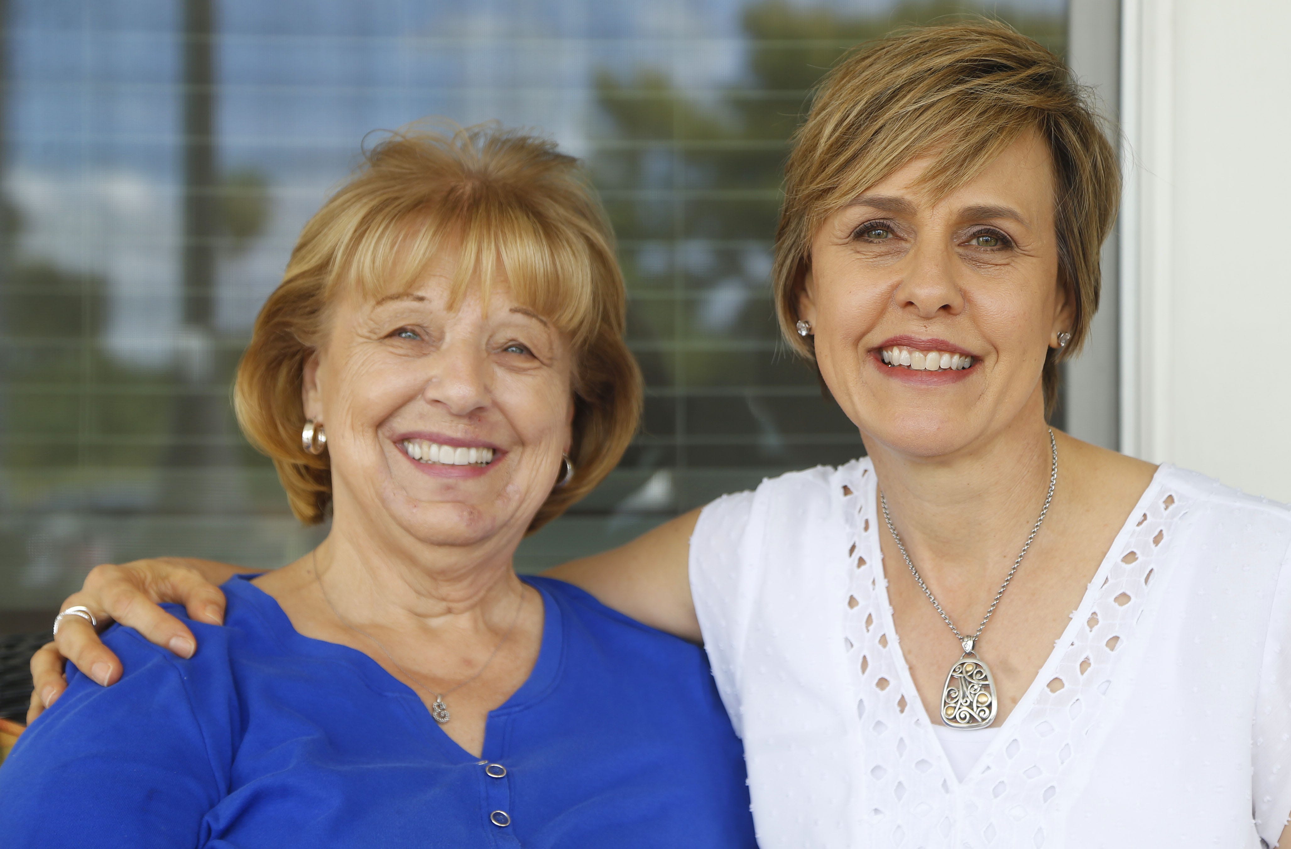 Jolene Maiden and her mother, Eileen, at American Orchards in Gilbert, Ariz.