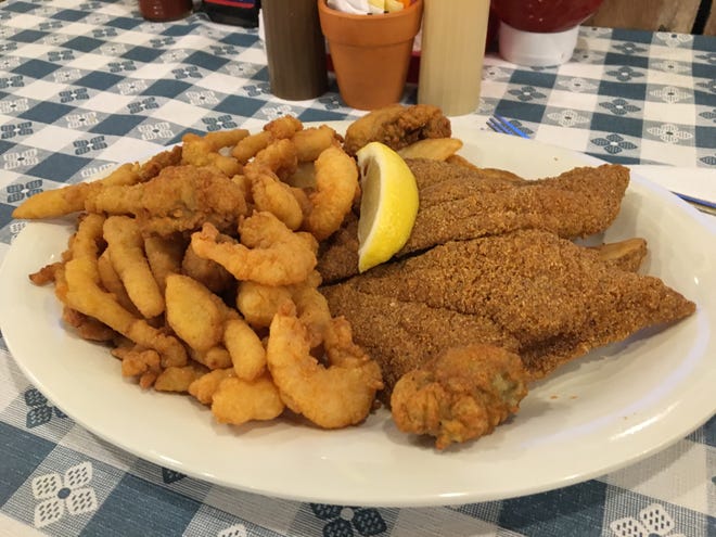 Uncle Bud's in Murfreesboro: The Seafood Platter comes with shrimp, clams, oysters and catfish fillets.