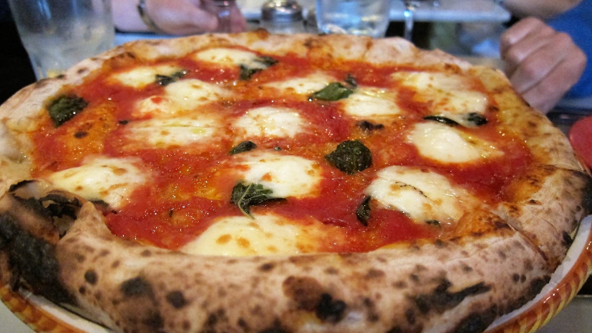 The traditional Neapolitan pizza at Tony's Pizza Napoletana in San Francisco.