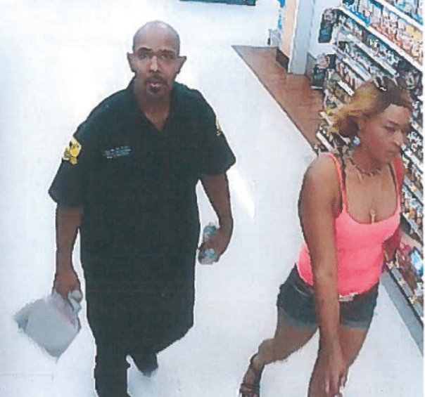 Josie Berrios, right, and Michael Davis, left, seen on surveillance video at Wal-Mart in Ithaca the night of June 12, 2017, in the hours before Josie Berrios was murdered.