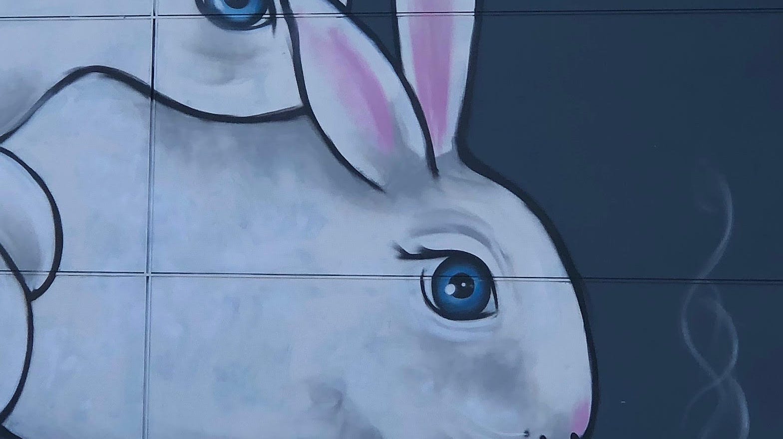 Beholder In Indianapolis Has A Cartoon Mural Of Two Rabbits Having Sex
