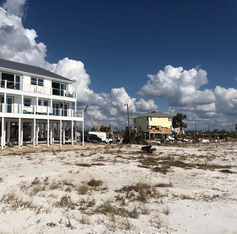 Russell King's house stands in Mexico Beach...