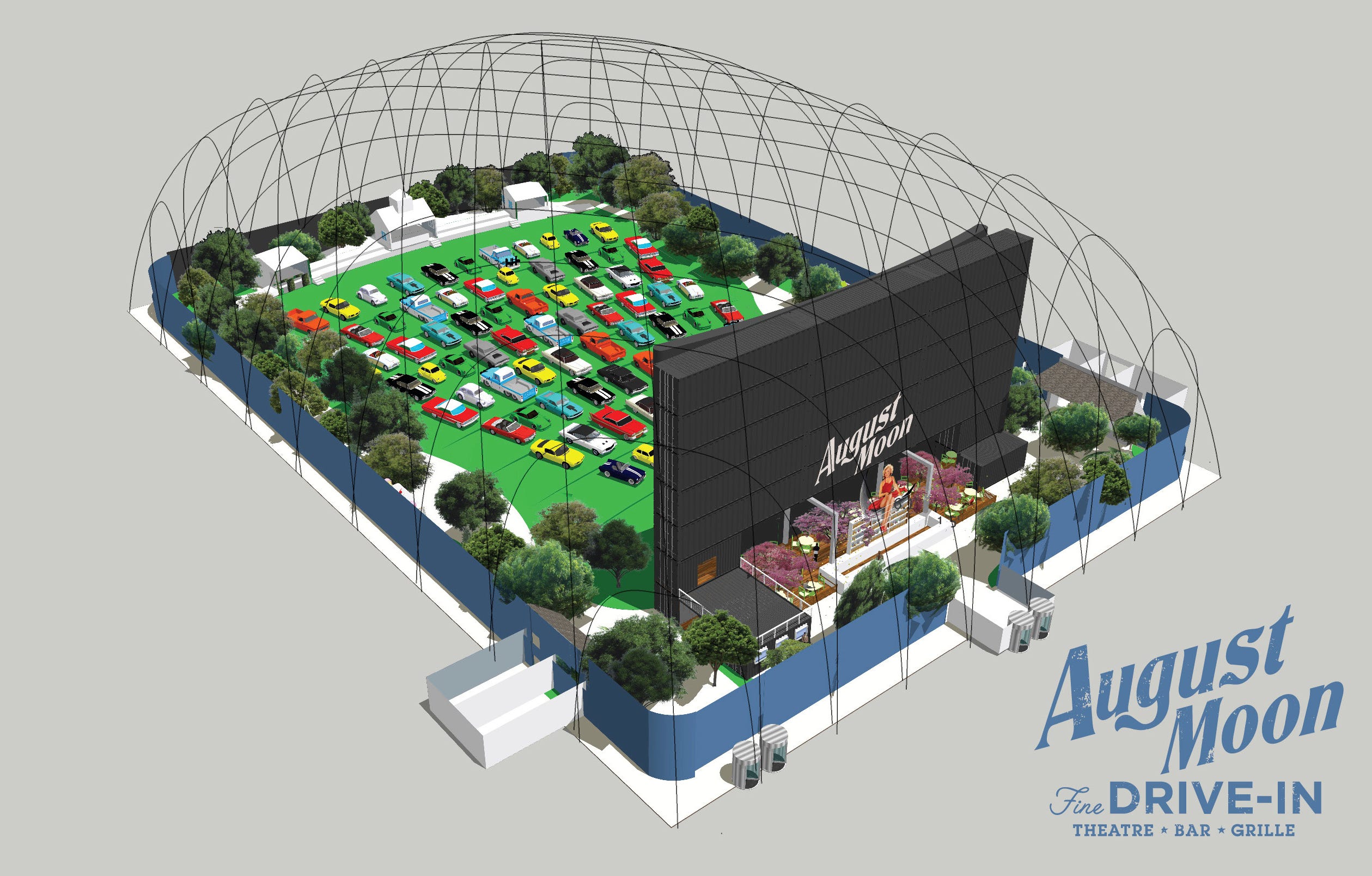 August Moon DriveIn movie theater planning Pigeon Nashville