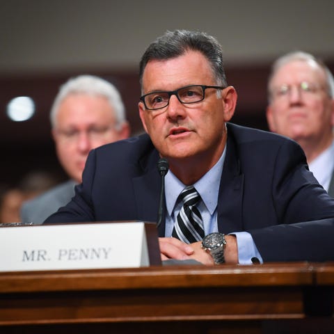 Former USA Gymnastics president Steve Penny...