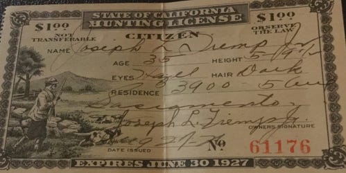 Vintage Licenses Part Of California S Outdoor Rec History
