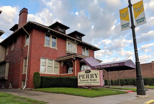 The Perry Funeral Home in Detroit on Saturday, October 20, 2018. Using a search warrant, the Detroit Police removed 63 remains of fetuses from the funeral home near Wayne State University on Friday, Oct. 19, 2018.