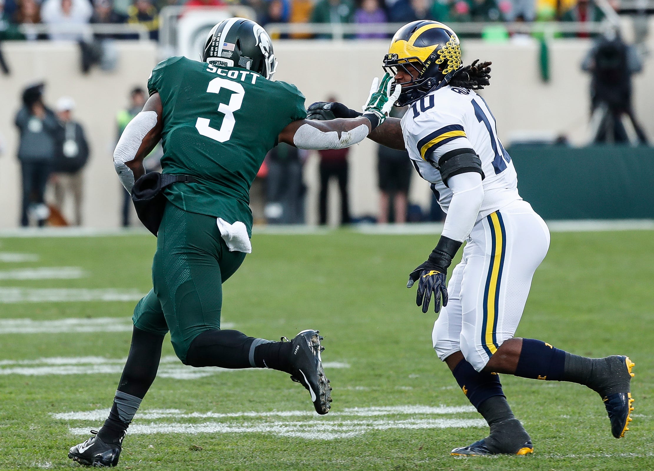 Michigan Lb Devin Bush On Msu Logo I Just Got Caught Up
