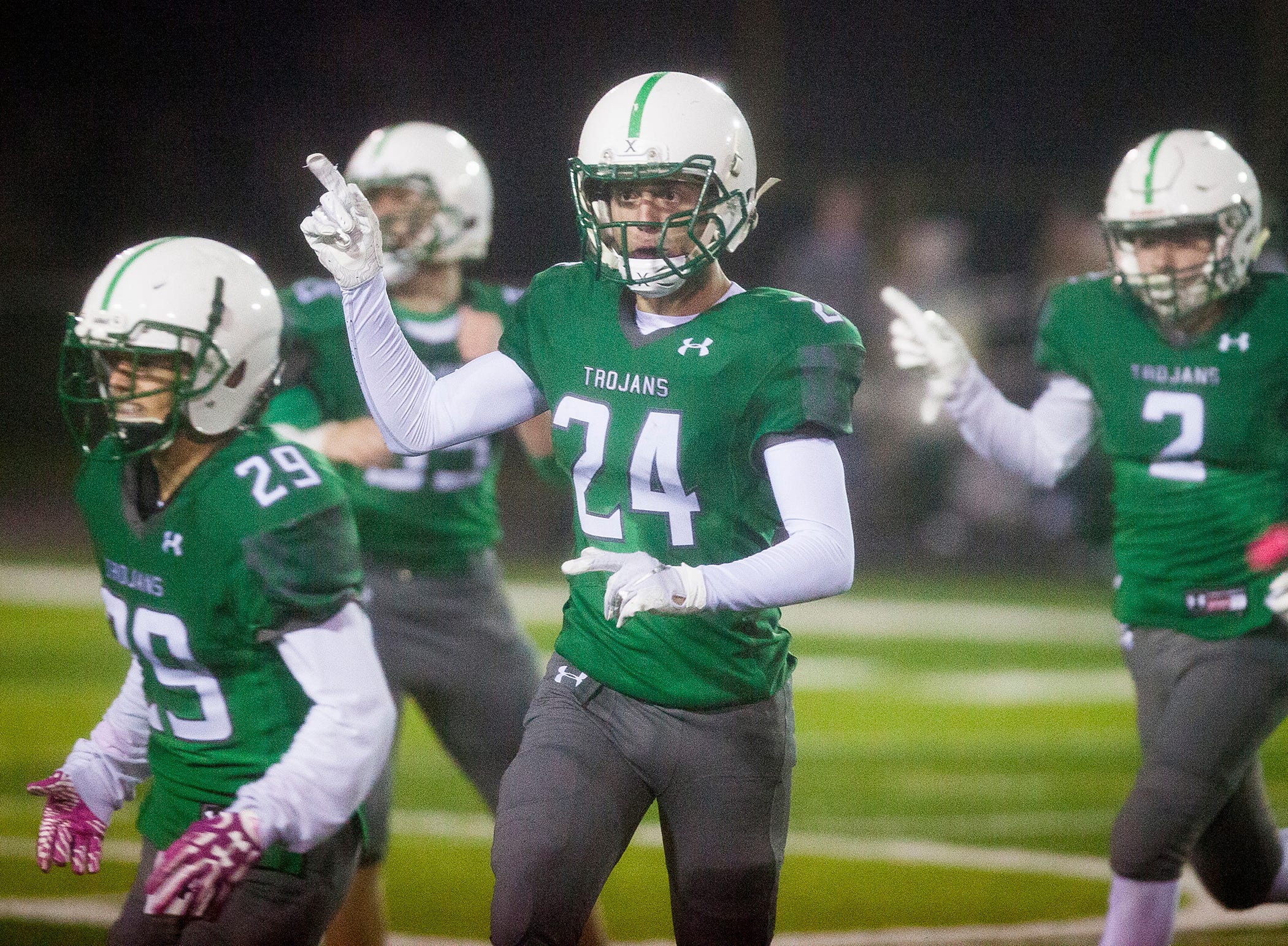 IHSAA football sectionals East Central Indiana scores and stats