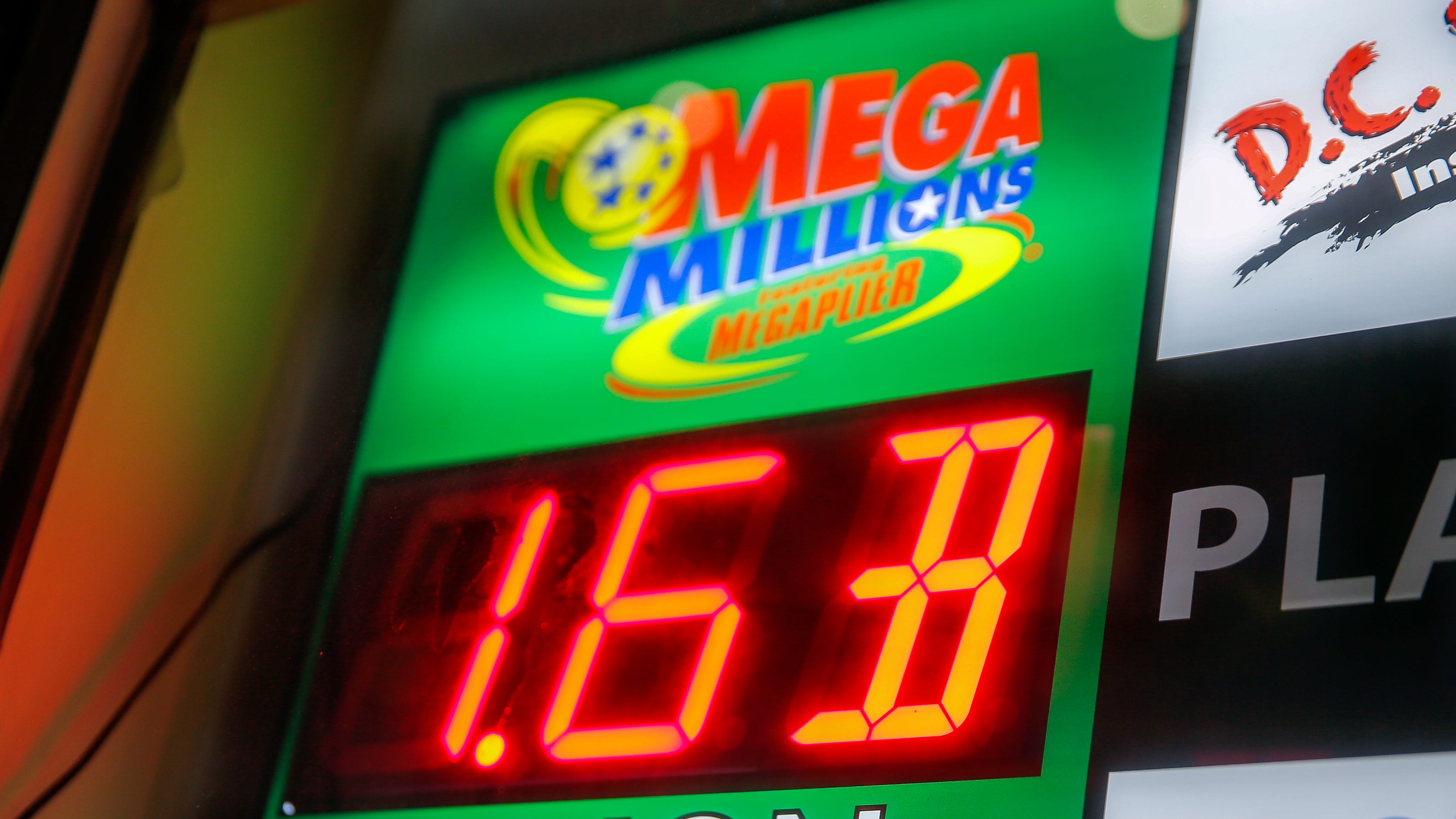 Lottery Mega Millions jackpot at 1.6 billion for Tuesday drawing