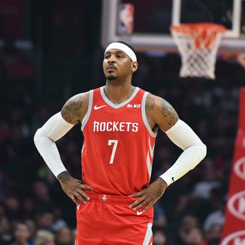 Houston Rockets forward Carmelo Anthony (7)...