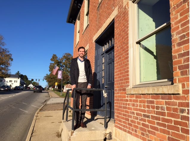 Dr. Stephen Webster of Columbus plans to open Nickel & Bean Coffee Shop downtown Lexington next spring in an historic red-brick building built in 1843. His partner in the venture is his sister, Stacie Elkhoury of Sonoma, Calif. The Websters said they want to have a gathering place in their hometown.