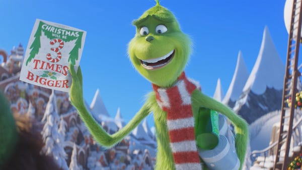 The Grinch (voiced by Benedict Cumberbatch) is a...