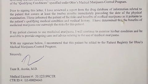 Have A Doctor S Letter It S Not A Medical Marijuana Card