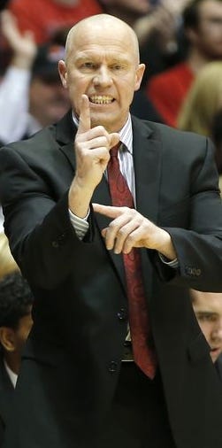Former UC associate head coach Larry Davis during a 2015 game at Fifth Third Arena on the UC campus.