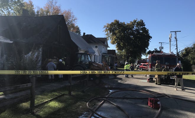 Hebron fire discovered a body inside a Newark Street house following a fire Wednesday morning.