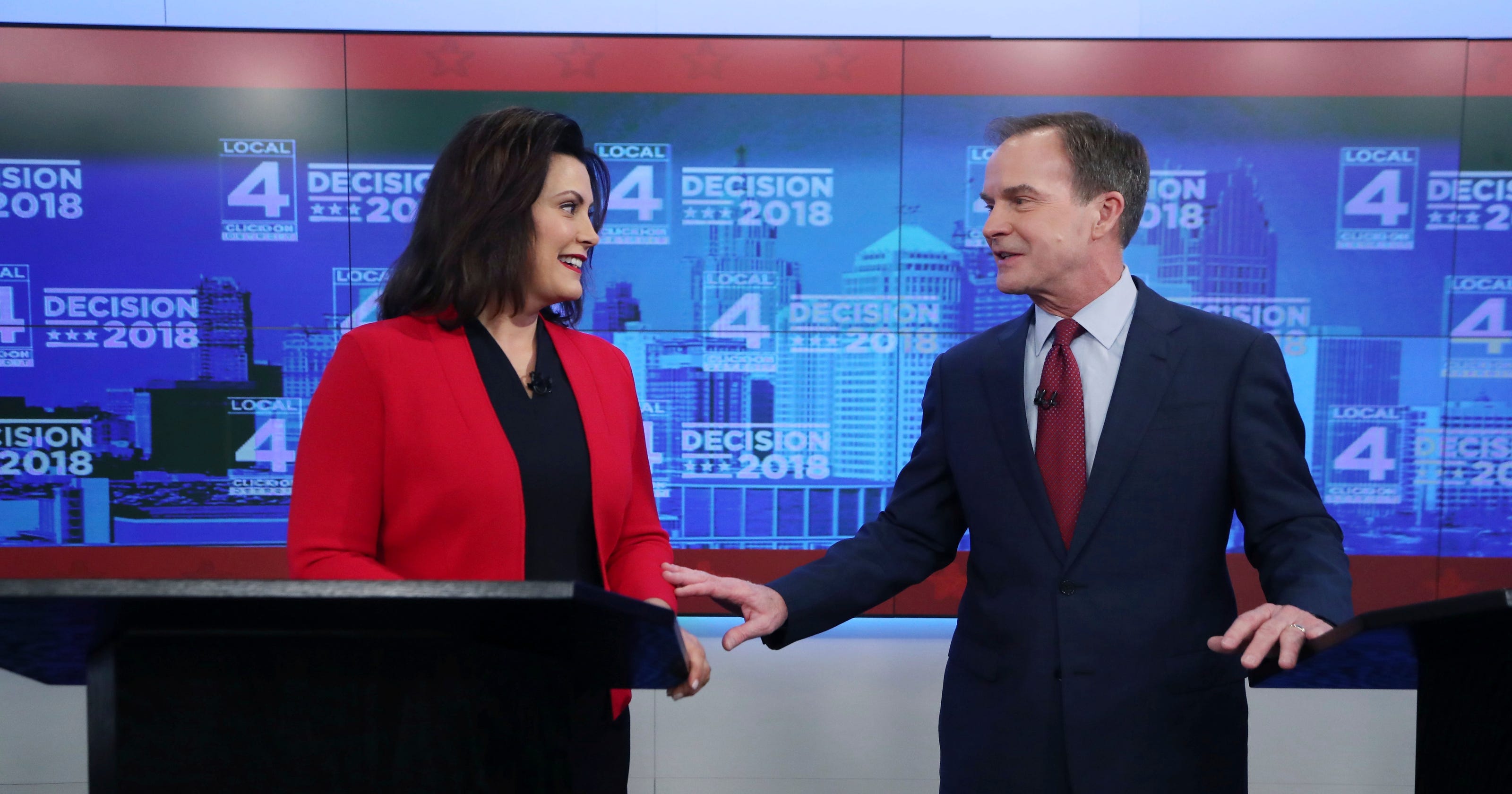 Schuette, Whitmer face off in final Michigan gubernatorial debate