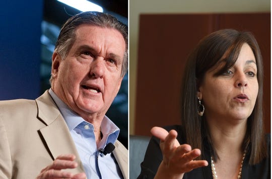 Joe Ashton, left, and Cindy Estrada