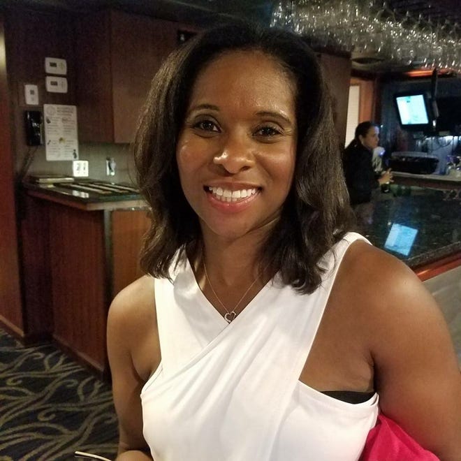 Angela Bledsoe at her high school reunion in 2017 in Suitland, Maryland.