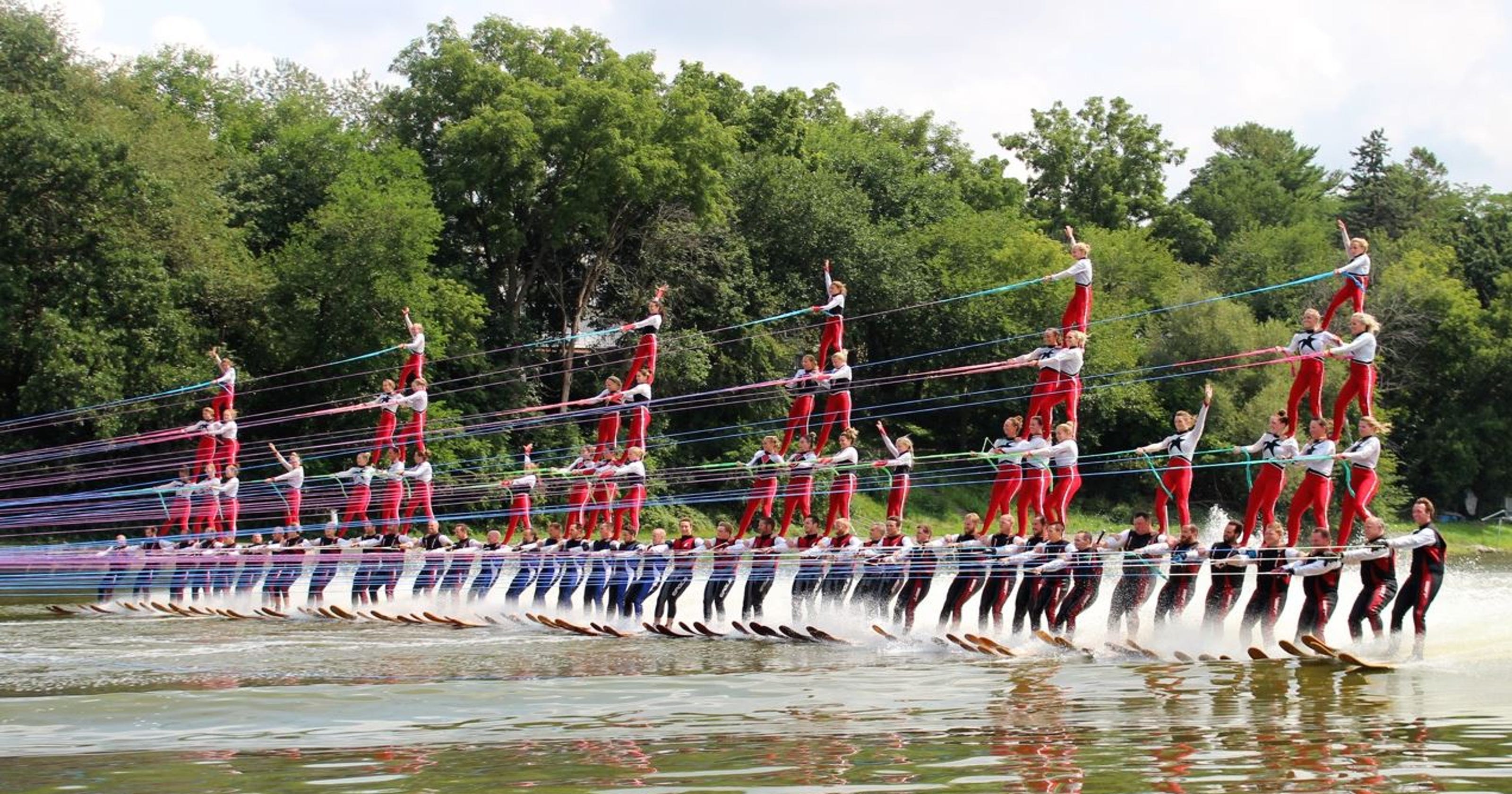 Water ski team breaks world record with help of Mercury Marine