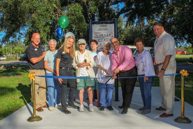 Gulf Coast Village had its grand opening on Oct. 19, which included a ribbon-cutting ceremony for a trail to promote healthy living and spirituality among its senior residents. The cost of the trail was $50,000. The Gulf Coast Village Foundation funded 25 percent and the rest was through a capital improvement fund for wellness.