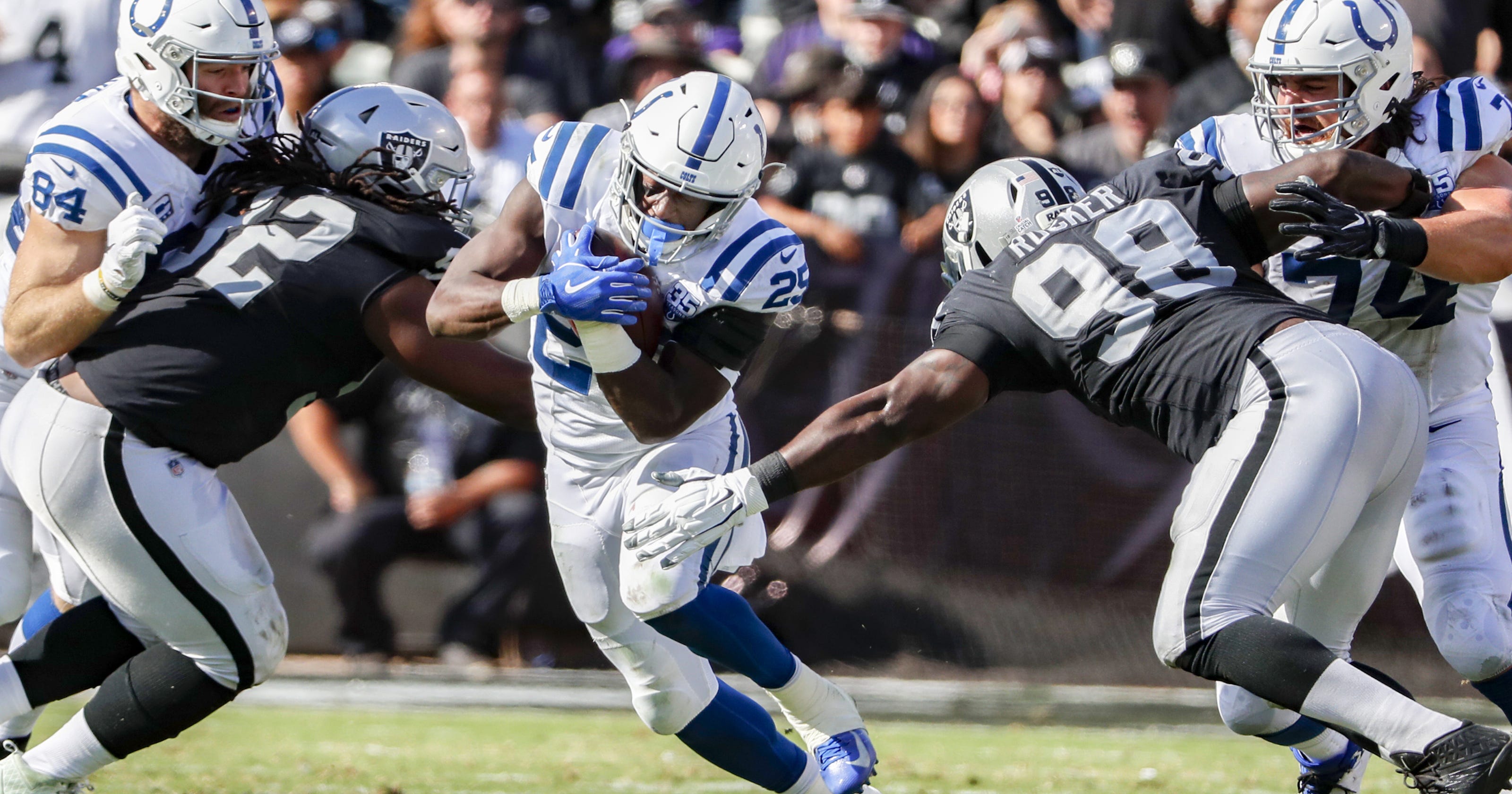 Colts rush for 200 yards in consecutive games, first time since 1985