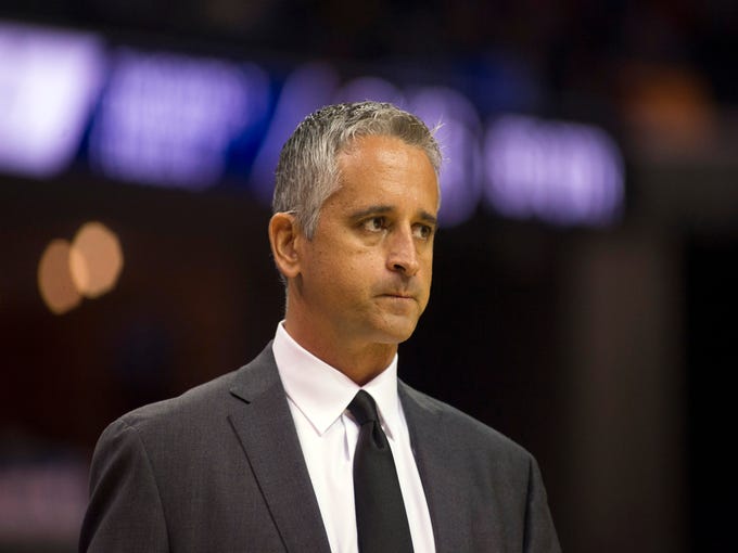 Oct 27, 2018; Memphis, TN, USA; Phoenix Suns head coach Igor Kokoskov during the first half against the Memphis Grizzlies at FedExForum. Mandatory Credit: Justin Ford-USA TODAY Sports