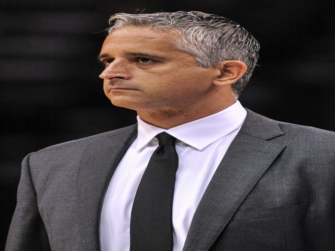 Oct 27, 2018; Memphis, TN, USA; Phoenix Suns head coach Igor Kokoskov looks on during the first half against the Memphis Grizzlies at FedExForum. Mandatory Credit: Justin Ford-USA TODAY Sports