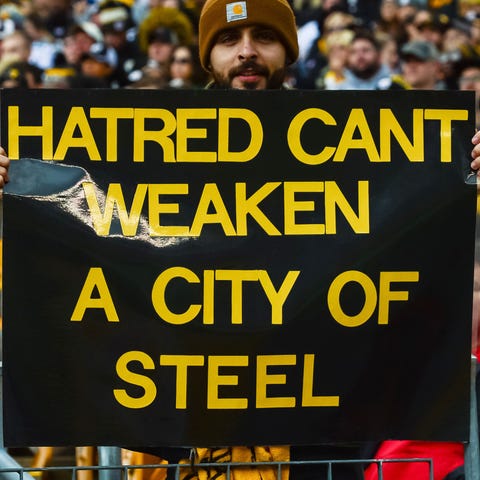 At the Steelers game in Pittsburgh on Oct. 28,...