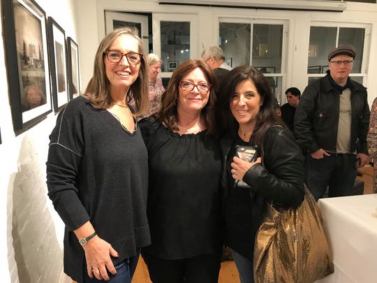 Amy Kalman, Virginia Springsteen Shave and Julie Sokol at the Morrison Hotel Gallery on Oct. 23.
