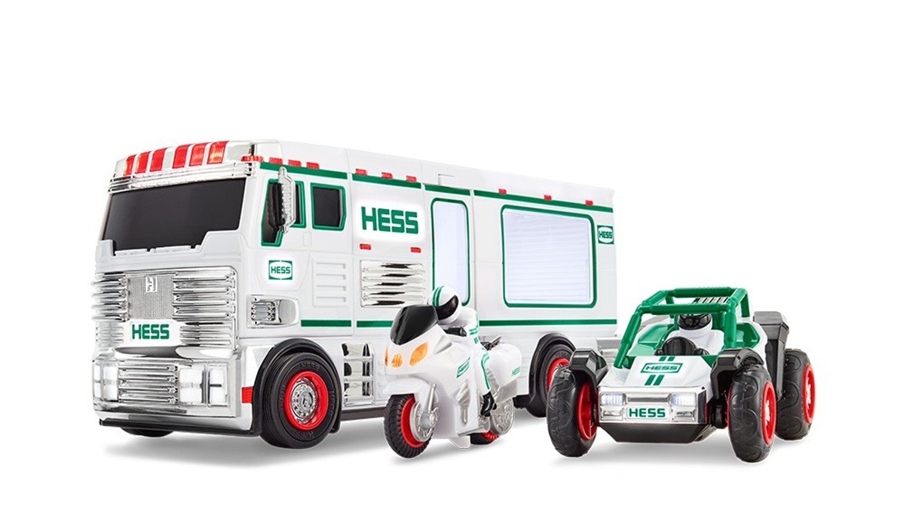 Hess truck 2018 Holiday toy on sale now! It's an RV, motorbike & ATV
