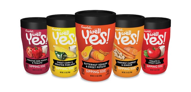 Campbell Soup Co. has introduced a line of spoon-free "sipping soups."