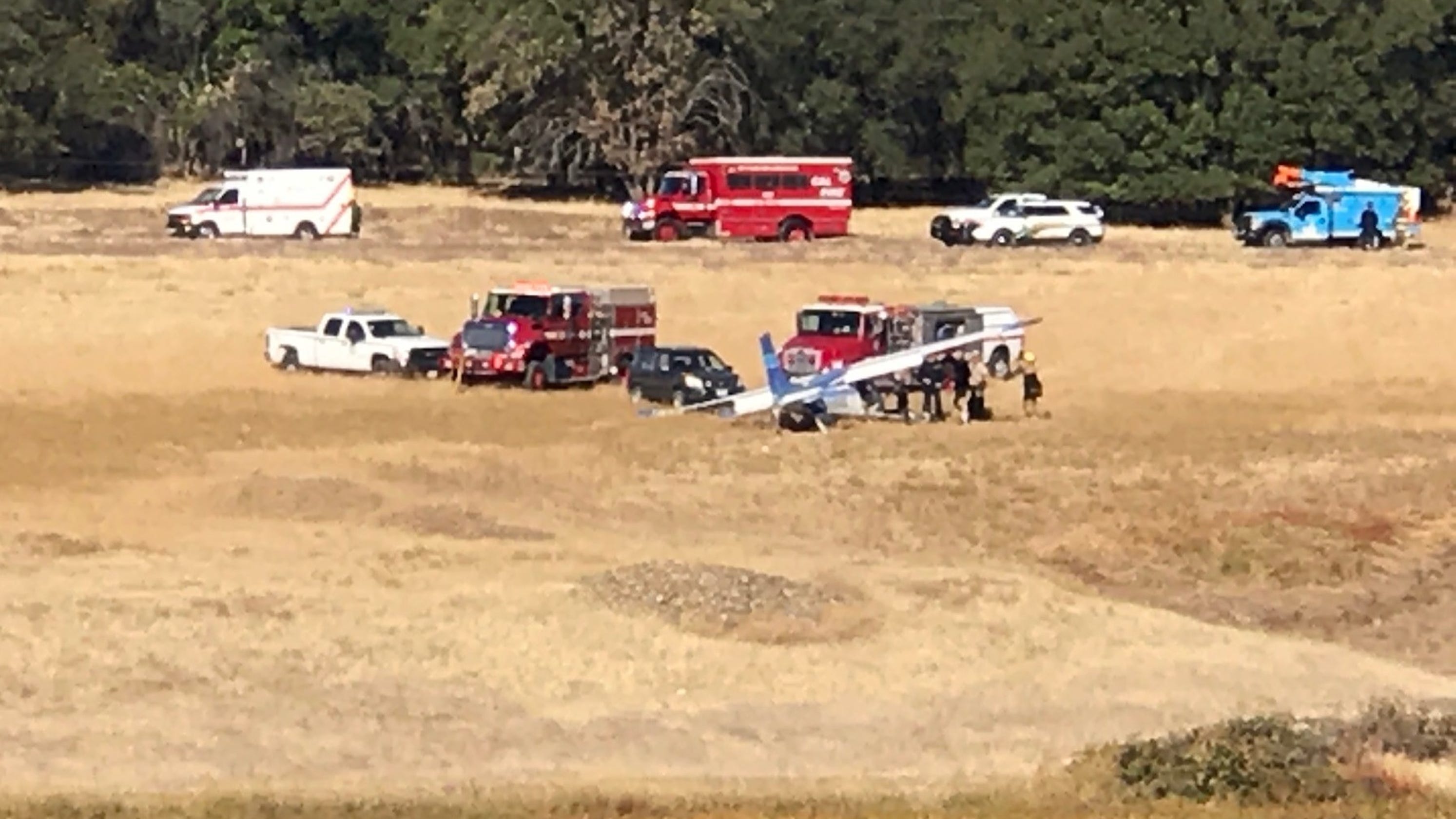 UPDATE Light plane crashes at Lake California; pilot suffers injuries