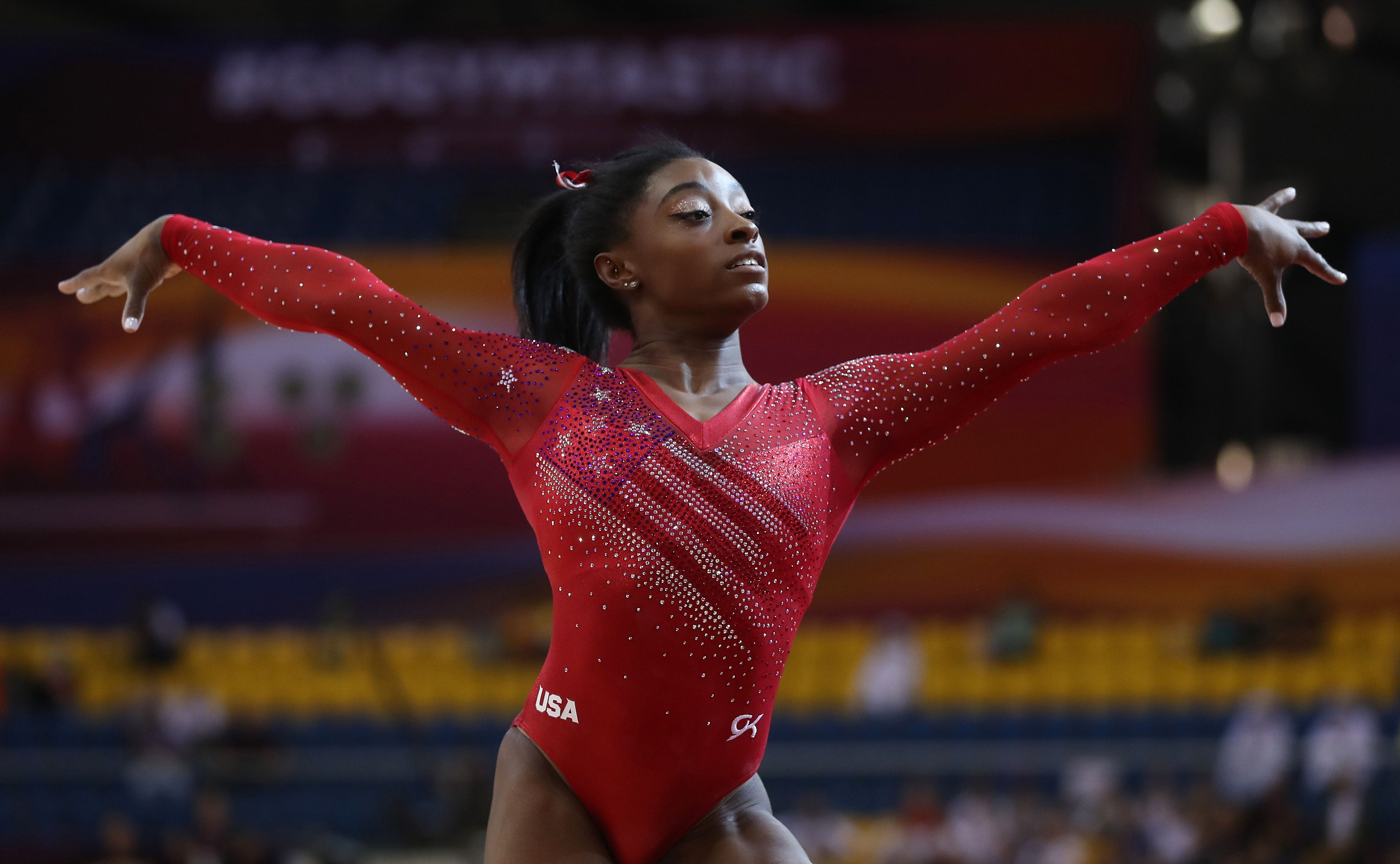 Simone Biles new floor routine 'The Biles' has an addition in training