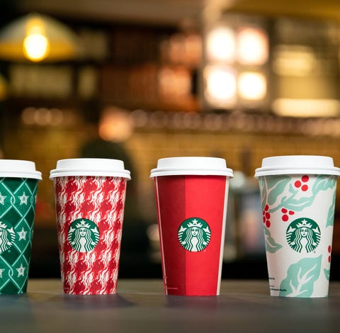 Starbucks has unveiled four new holiday cups.