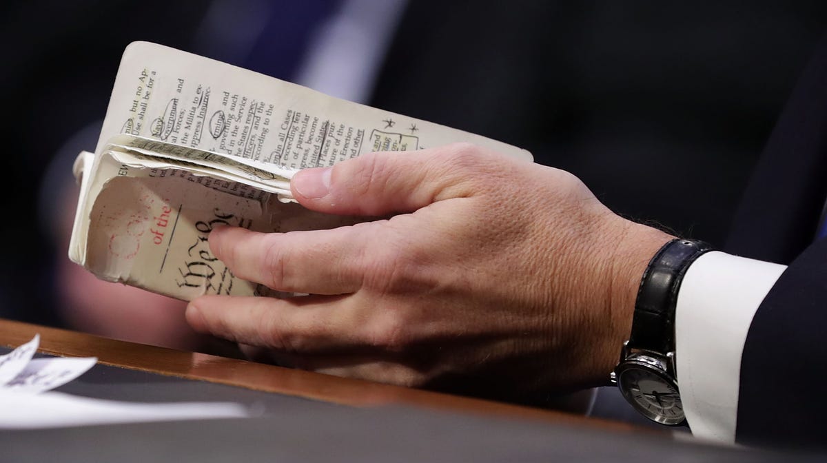 Brett Kavanaugh thumbed through a well-worn, pocket-sized copy of the Constitution during his Supreme Court confirmation hearing last month. President Trump is taking on the Constitution and federal law in his effort to end birthright citizenship.
